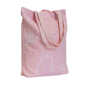 Canvas shopper roze flower