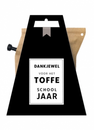 Wenskaart dankjewel voor het toffe schooljaar met echte koffie